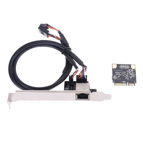 Mini PCIe/M.2 a Gigabit Ethernet, 1000Mbps, m-key a RJ45, tarjeta adaptadora M5TB ► Foto 1/6