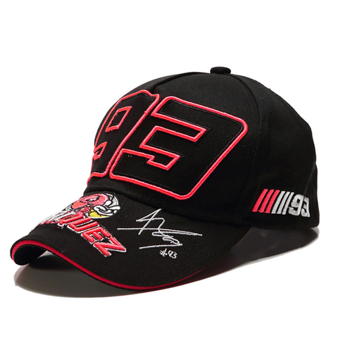 Gorra de béisbol para hombre y mujer, gorro de béisbol para MOTO GP, Snapback bordado, Hip Hop, informal, color negro y rojo, gorra de papá, EP0134 ► Foto 1/6