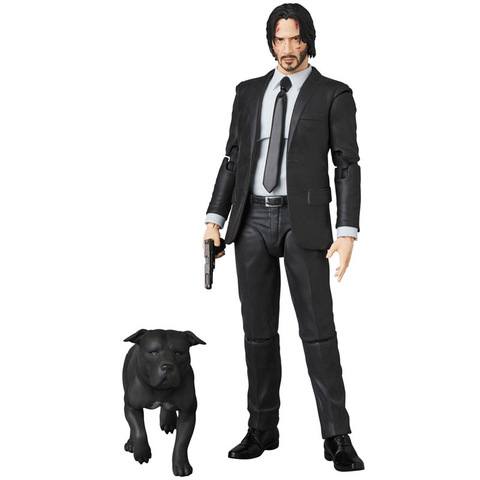 Mafex-figuras de acción coleccionables de PVC, juguetes de articulaciones movibles, John Wick con perros, 085 ► Foto 1/6