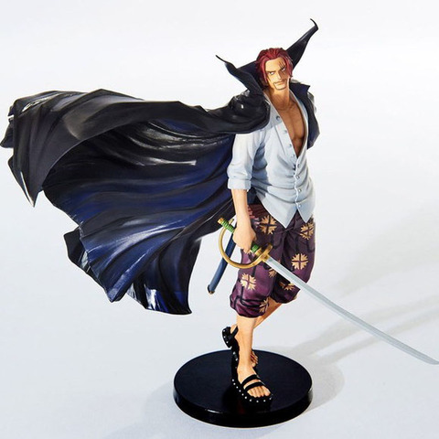 Figura de acción de One Piece de 19cm, Shanks Grand Line, The Battle Over The Dome, Red Hair, PVC, juguetes de modelos coleccionables, muñeca ► Foto 1/6