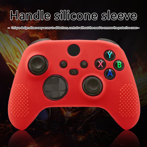 Gamepad de silicona con cubierta de agarre de la piel para XBOX SERIES X, accesorios, controlador de juegos, protector de Armazón protector negro, blanco, rojo ► Foto 1/6