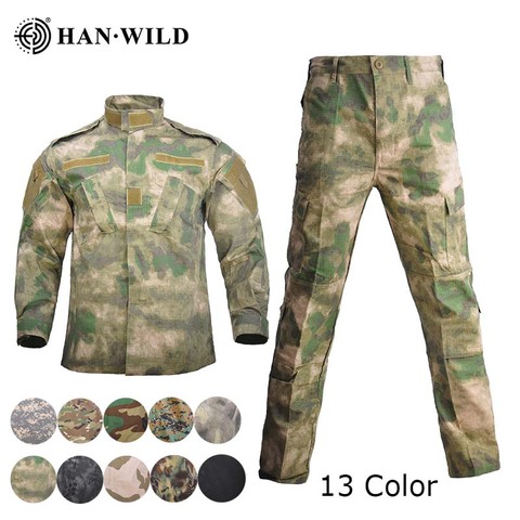 HAN WILD-uniformes militares de camuflaje Multicam, Ropa de caza, Ropa táctica de fuerza especial, trajes de combate Ghillie ► Foto 1/6