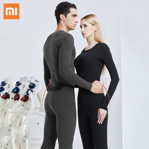 Xiaomi-Conjunto de ropa interior térmica para hombre y mujer, ropa de invierno con calefacción por infrarrojos lejanos, traje cálido con Aerogel, Top de manga larga, pantalones cálidos ► Foto 1/6