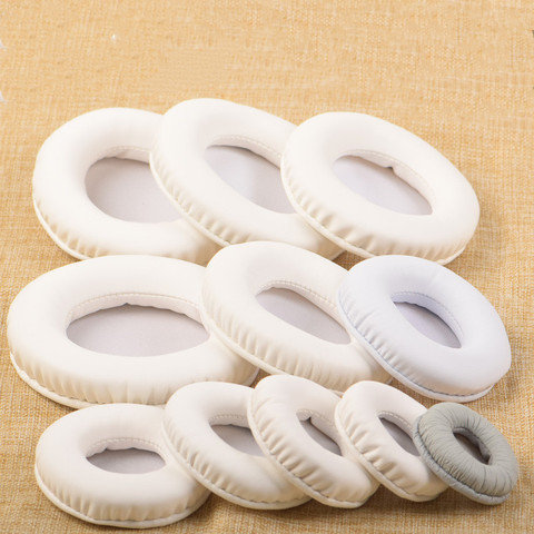 Almohadillas redondas de repuesto para auriculares, almohadillas para auriculares blancos, de 55MM, 60MM, 65MM, 70MM, 75MM, 80MM, 85MM, 90MM, 95MM, 100MM, 105MM y 110MM ► Foto 1/6