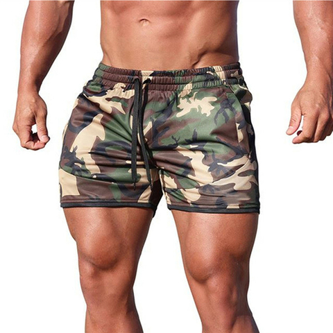 Pantalones cortos de Fitness transpirables de secado rápido para gimnasio, para culturismo, ajustados, de camuflaje, novedad de verano ► Foto 1/6