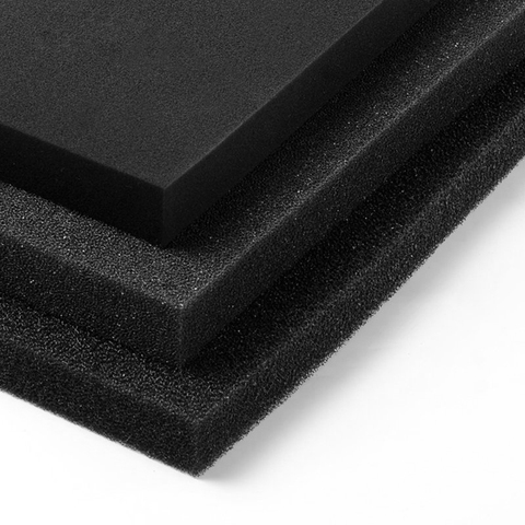 Filtro de algodón bioquímico práctico, almohadillas de esponja de espuma negra para pecera, acuario, estanque, 50x50x4cm ► Foto 1/6