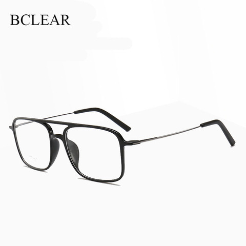 BCLEAR-gafas cuadradas ultraligeras para hombre y mujer, lentes de doble haz, montura de gafas unisex, cómodas ► Foto 1/6