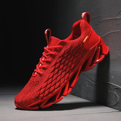 Zapatillas deportivas de goma para hombre y mujer, calzado de deporte para exteriores, talla grande, rojo, GMB-0131 ► Foto 1/6