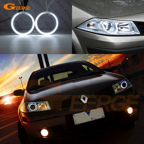 Faro delantero Ultra brillante para coche, accesorios para RENAULT MEGANE 2 II 2006 2007 2008 2009, ccfl, Ojos de Ángel, anillos Halo ► Foto 1/6