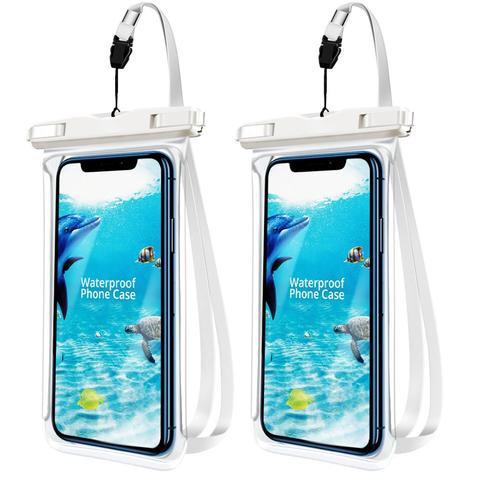 ANMONE-funda impermeable para teléfono, bolsa transparente con vista completa para natación, buceo, senderismo, a prueba de agua, 2 uds. ► Foto 1/6