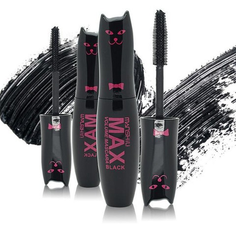 Original Max volumen Mascara negro a prueba de agua Curling y gruesas pestañas maquillaje 4d fibra Lash Mascara ► Foto 1/6