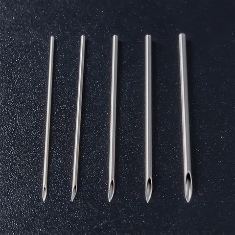 Agujas para Piercing corporal estéril desechable, aguja de tatuaje médica para ombligo y pezón, Kit de anillo para ombligo, herramienta de acero quirúrgico, 5/10 Uds. ► Foto 1/6