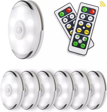 Luces LED Puck RGB inalámbricas regulables por Control remoto, lámpara de noche para armario, cocina, habitación ► Foto 1/6