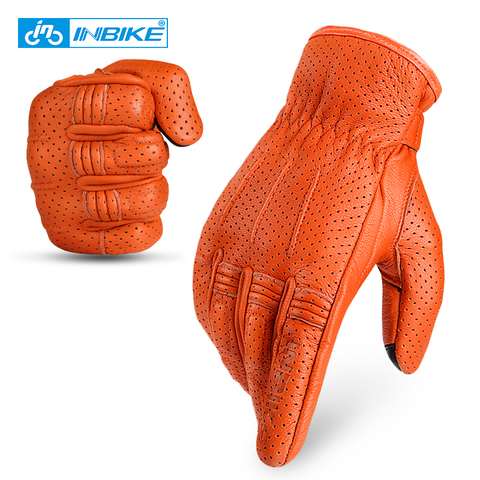 INBIKE-guantes de cuero para bicicleta, de tela suave, transpirables, para todas las estaciones ► Foto 1/6