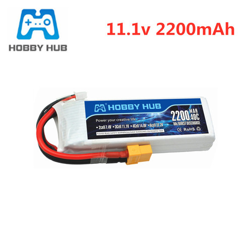 Batería LiPo 3S de 11,1 v, 2200mAh, 40C, 803496 para coche, avión, helicóptero, piezas de repuesto, batería de 11,1 v para juguetes RC, accesorios ► Foto 1/3