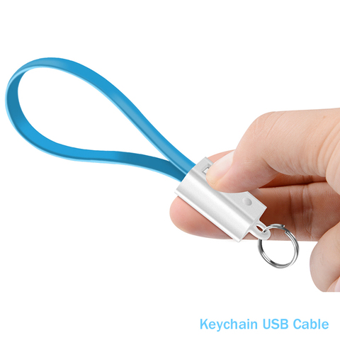 LLavero de Cable USB portátil tipo C, Cable Micro usb de datos cortos para Samsung S9, Huawei, Xiaomi Mi9, Mini llavero cargador ► Foto 1/6