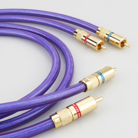 Cable de conexión de Audio con enchufe RCA chapado en oro, nuevo par, Van Den Hul MC-SILVER IT 65 RCA ► Foto 1/6