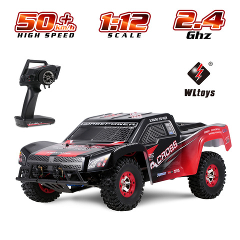 Wltoys-coche de carreras a Control remoto para niños, juguete de coche de carreras de alta velocidad, camión de pista corta, vehículo RTR, escala 12423, 1/12G, 4WD, 50 km/h, 2,4 ► Foto 1/6