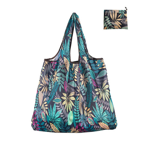 Bolso de compras plegable para mujer, grande, ecológico, reutilizable, portátil, bolso plegable ► Foto 1/6