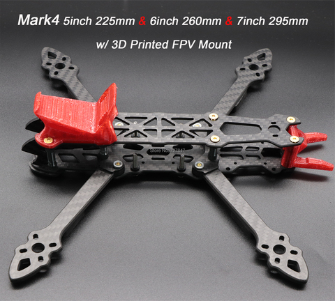 Mark4 Marco de 5 pulgadas 225mm/ 6 pulgadas 260mm / 7 pulgadas 295mm w/ 3D de TPU estampado para el Dron de carreras con visión en primera persona Quadcopter FPV marco para Freestyle ► Foto 1/6