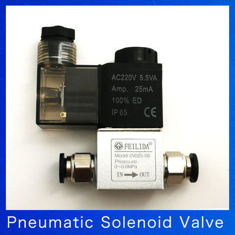 Válvulas solenoides de aire-Electroválvula neumática 2V025-08 de 2 posiciones y 2 puertos ► Foto 1/5