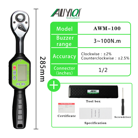 MINI llave dinamométrica Digital ajustable profesional, herramienta de reparación de automóviles, 10n. M ~ 100N.M, 1/4 