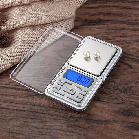 Minibáscula de bolsillo portátil, balanza eléctrica con pantalla Digital LCD de 100/200/300/500g, 0,01g/0,1g, para joyería y pesar en la cocina ► Foto 1/6