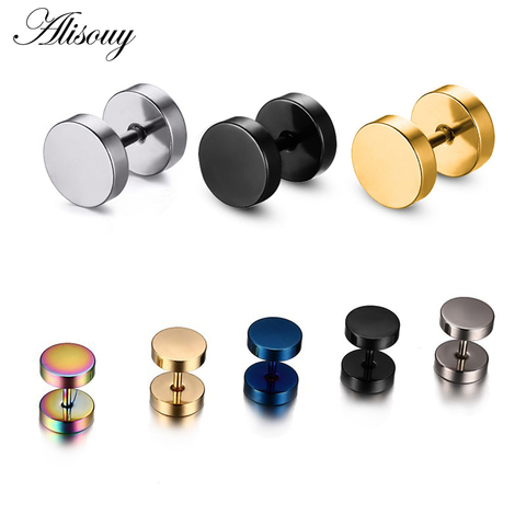 3 ~ 16mm falsos túneles Piercing negro Acero quirúrgico Plug Falso Cheater tapones de oído calibre joyería del cuerpo del pendiente Falso plug estiramiento ► Foto 1/6