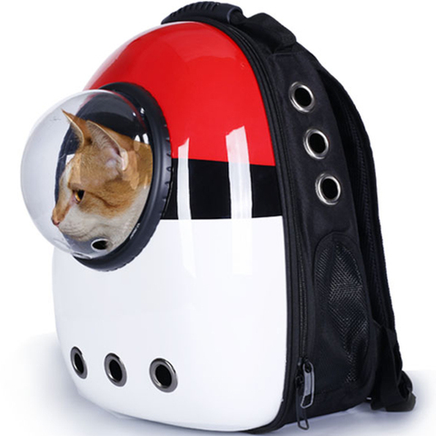Cápsula espacial transpirable de alta calidad, bolsa de viaje con burbujas de astronauta, transporte para mascotas, Transportín para perros pequeños y gatos ► Foto 1/6