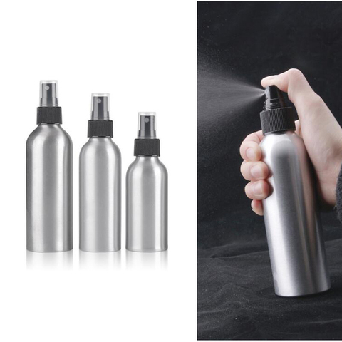 Botella pulverizadora de aluminio portátil, botellas de Perfume en miniatura, atomizador cosmético rellenable y vacío, 30ml/50ml/100ml/120ml/150ml/250ml ► Foto 1/6