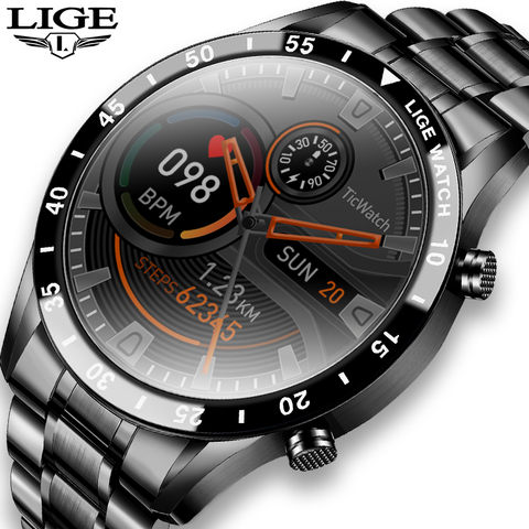 LIGE-reloj inteligente para hombre, accesorio de pulsera resistente al agua IP68 con Bluetooth y pantalla completamente táctil, perfecto para deporte, Android e ios, novedad de 2022 ► Foto 1/6