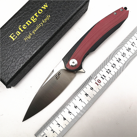 Eafengrow-rodamiento de bolas EF954, aleta rápida, mango de hoja D2 G10 para exteriores/Camping/caza/cuchillo, utilidad/supervivencia/EDC/cuchillo plegable ► Foto 1/6