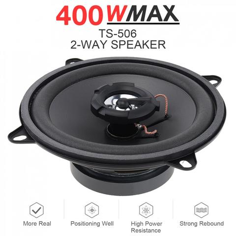 1 pieza 5 pulgadas 400W 2 vías HiFi para coche Coaxial altavoz Universal de la puerta del vehículo Audio de coche música estéreo altavoces de frecuencia de rango completo ► Foto 1/6