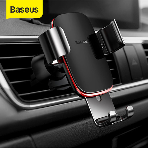 Soporte para teléfono Baseus Universal gravedad para coche soporte de ventilación de aire para iPhone Redmi Note 7 soporte para Smartphone ► Foto 1/6