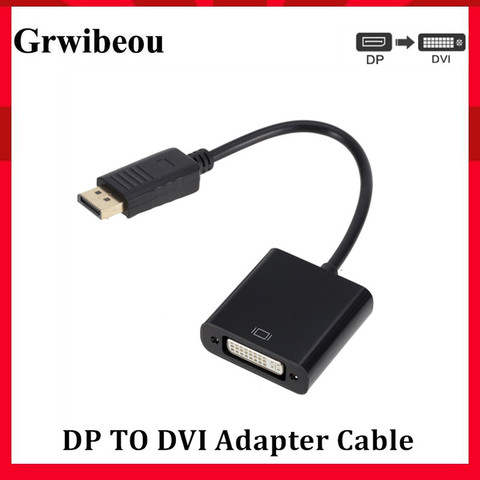 Grwibeou-Adaptador de puerto de pantalla a DVI, convertidor macho a hembra de 1080P para pantallas de proyector de Monitor, Cable adaptador DP a DVI ► Foto 1/6