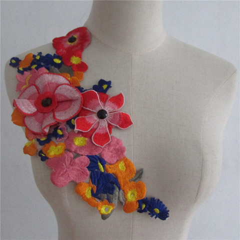 Aplique de cuello con flores bordadas, artesanía, elegante decorado, cuello de encaje para escote, costura, 1 Uds., envío gratis ► Foto 1/5