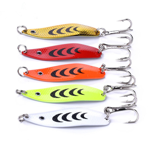 Señuelo de Metal para pesca Spinner trucha duro cuchara para Trolling trucha anzuelo de cucharilla Spinner bajo Pike para pesca Artificial Wobblers ► Foto 1/6