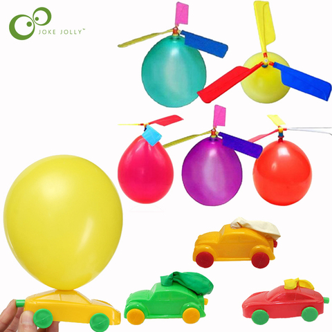 5 unids/lote clásica de niños globo de juguete inflable globo de helicóptero de la energía del coche de la inercia juguete al aire libre LXX ► Foto 1/5