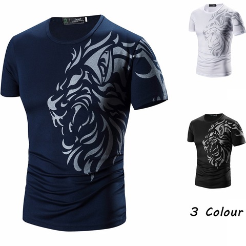 Camisetas clásicas de secado rápido para hombre, camisas de ocio con estampado de dragón, tatuaje, cuello redondo, ropa de calle de manga corta, novedad ► Foto 1/3