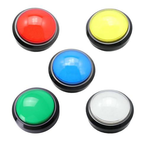 Pulsador LED grande y redondo de 100mm con microinterruptor para Máquina de juego de salón recreativo DIY ► Foto 1/6