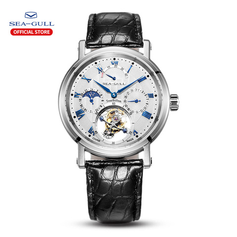 Gaviota de los hombres Reloj Mecánico tourbillon reloj Multi-función de reloj esqueleto relojes zafiro reloj de lujo reloj tourbillion ► Foto 1/6