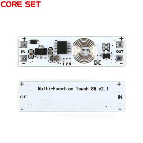 Módulo de Sensor capacitivo con Interruptor táctil, 5 uds., 5V-24V, 3A, LED, Control de atenuación, lámparas, componentes activos, 3 modos de Controlador de luz duro ► Foto 1/6