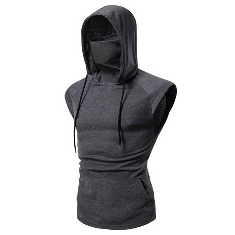 Camiseta sin mangas con capucha para hombre, camiseta sin mangas para culturismo, Camiseta de tirantes para entrenamiento, Fitness, gimnasio, Verano ► Foto 1/5