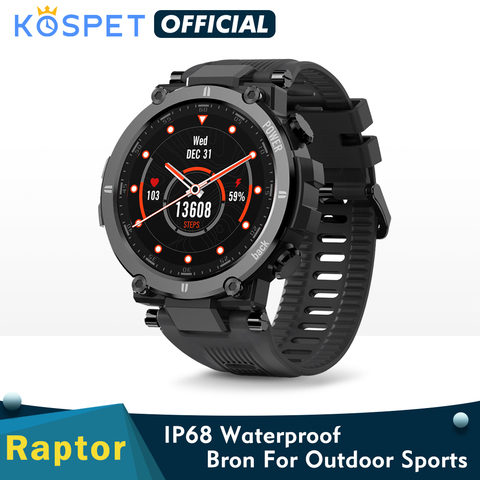 2022 New Nuevo reloj deportivo KOSPET Raptor para exteriores, robusto reloj inteligente Bluetooth completamente táctil, Ip68, rastreador a prueba de agua, reloj inteligente a la moda para hombres reloj hombre ► Foto 1/6