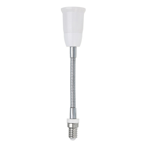 Adaptador de Base de bombilla Flexible E14 a E27, soporte de tornillo convertidor, AC250V, blanco, 18CM, 1 Uds., envío directo ► Foto 1/5