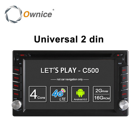 Ownice-reproductor de DVD Universal C500 para coche, 2 din, Android 6,0, Octa, 8 núcleos, GPS, Wifi, BT, 2GB de RAM, 32GB de ROM, red 4G SIM LTE ► Foto 1/5