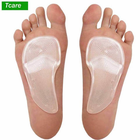 Tcare-almohadillas de Gel de plantilla soporte arco autoadhesivas, almohadillas de Gel, Bola de pie para soporte de arco, 1 par ► Foto 1/6