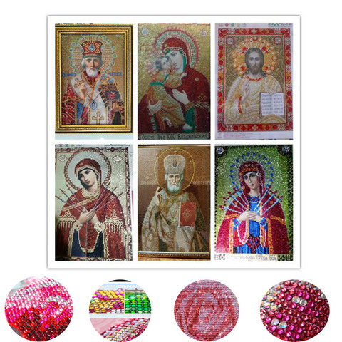 Gran oferta 2022, bordado de diamantes de cristal de la Iglesia religiosa, 23 íconos, punto de cruz para firend y regalo de Navidad zx ► Foto 1/6
