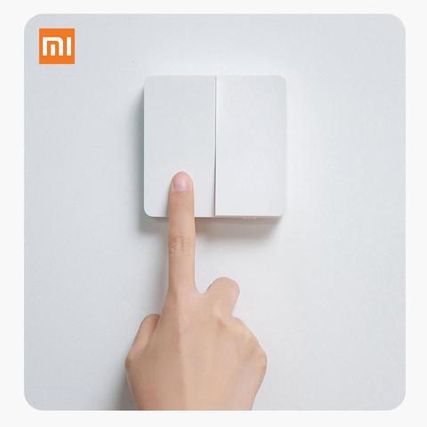 Xiaomi Mijia-Interruptor de pared para el hogar, interruptor de luz Led inteligente con 2 modos de apertura y doble cable de fuego, para Yeelight Mijia ► Foto 1/6