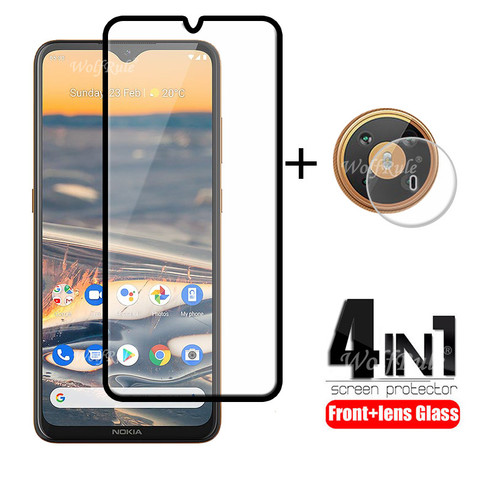 4 en 1 para Nokia 5.3 Glass para Nokia 5.3 Protector de pantalla de vidrio templado Cámara protectora Flim para Nokia 7.2 3.4 5.3 Lente de vidrio ► Foto 1/6